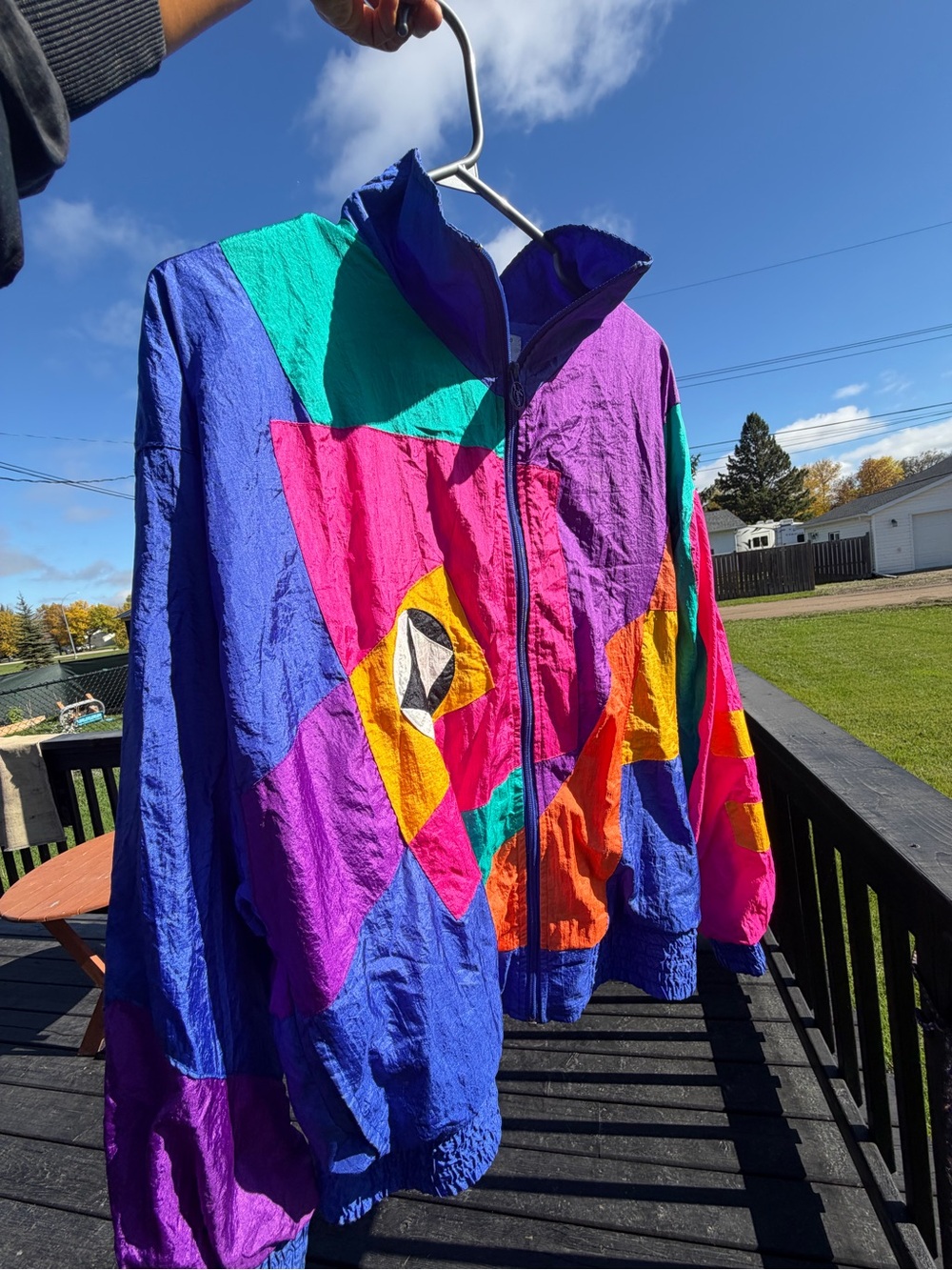 Retro Colorblock Jacket - Multicolor - Picture 2 of 16
